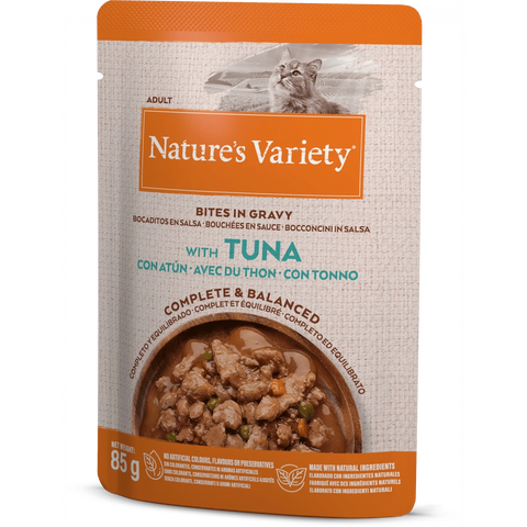 NATURE'S VARIETY Cat Bites in Gravy with Tuna 85g - Pets Villa