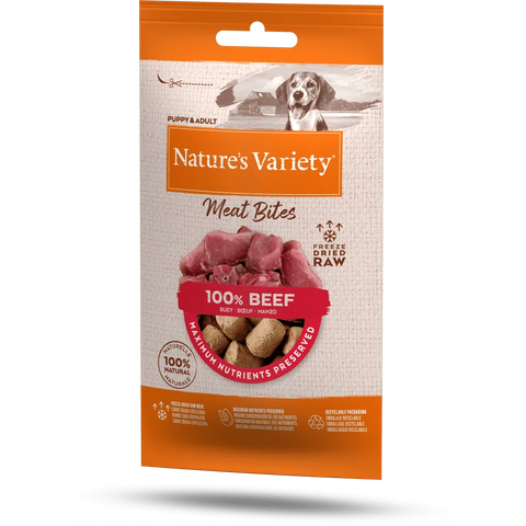 NATURE'S VARIETY Freeze Dried Bites 100% Beef Bites 20g - Pets Villa