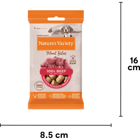 NATURE'S VARIETY Freeze Dried Bites 100% Beef Bites 20g - Pets Villa