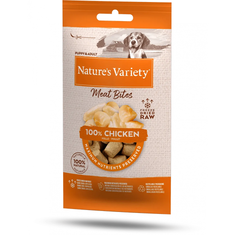 NATURE'S VARIETY Freeze Dried Bites 100% Chicken Bites 20g - Pets Villa