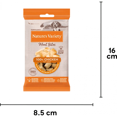 NATURE'S VARIETY Freeze Dried Bites 100% Chicken Bites 20g - Pets Villa