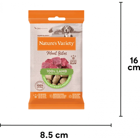 NATURE'S VARIETY Freeze Dried Bites 100% Lamb Bites 20g - Pets Villa