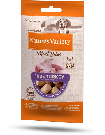 NATURE'S VARIETY Freeze Dried Bites 100% Turkey Bites 20g