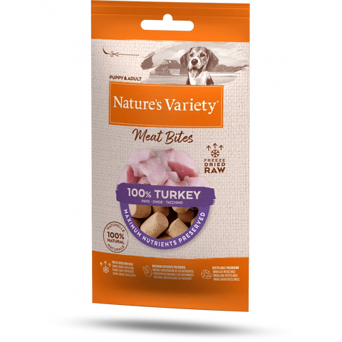 NATURE'S VARIETY Freeze Dried Bites 100% Turkey Bites 20g - Pets Villa