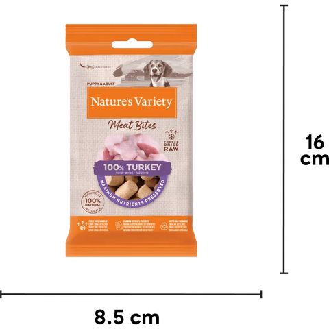 NATURE'S VARIETY Freeze Dried Bites 100% Turkey Bites 20g - Pets Villa