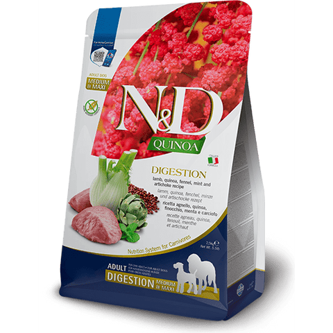 N&D Farmina Dog Quinoa with Lamb Digestion for Medium/Maxi Dogs - Pets Villa