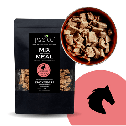 PAMICO Mix Meal Freeze - Dried Horse Hearts 90g - Pets Villa