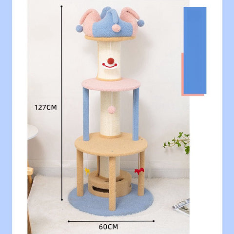 Pastel Clown Cat Climbing Frame - Pets Villa