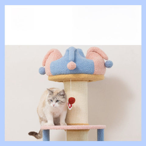 Pastel Clown Cat Climbing Frame - Pets Villa