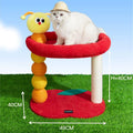 PURLAB Red Apple Cat Scratcher & Bed with Caterpillar Design - Pets Villa