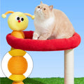 PURLAB Red Apple Cat Scratcher & Bed with Caterpillar Design - Pets Villa