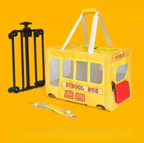 PURLAB School Bus Pet Carrier - Pets Villa