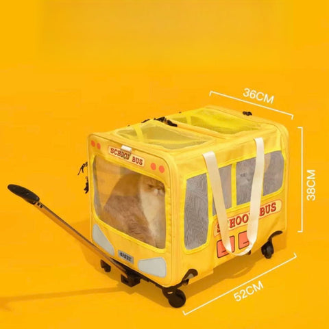 PURLAB School Bus Pet Carrier - Pets Villa