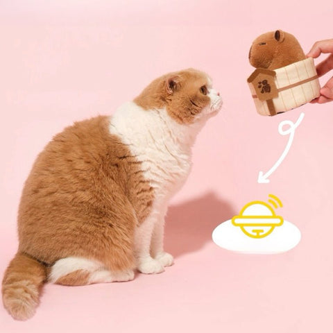 PURLAB Soft Capybara Cat Toy - Pets Villa