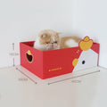 PURROOM Little Chick Red Scratcher Box - Extra Large - Pets Villa