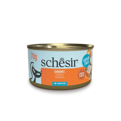 SCHESIR Sardine Fillet Cuts in Sauce for Adult Cats 70g - Pets Villa