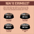 SCRUMBLES Wet Dog Food Poultry Variety 6x395g - Alternative product image showing feeding change. This is a product of Pets Villa.