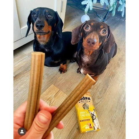 SOOPA Banana and Peanut Butter Dental Sticks for Dogs 4pcs - Pets Villa