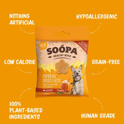 SOOPA Pumpkin Spiced Latte Healthy Bites 50g - Pets Villa