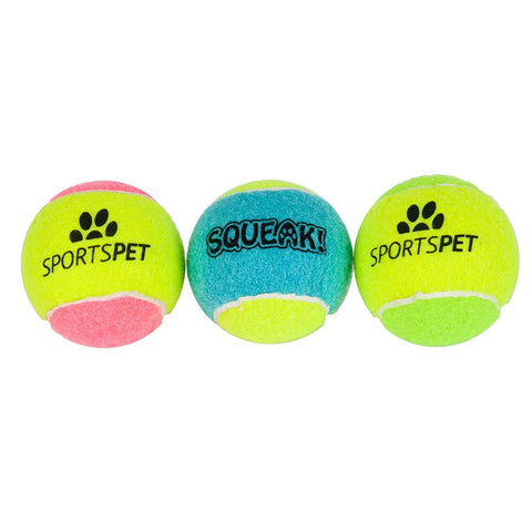 SPORTSPET Mini Squeak! Tennis Ball 1pc Random Colour - Pets Villa