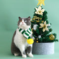 Striped Christmas Pet Scarf - Pets Villa