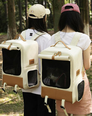 TINYPET Cream Pet Backpack