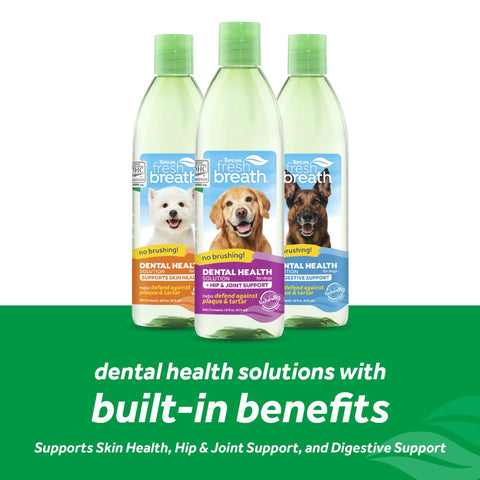 TROPICLEAN Fresh Breath Solution Plus Supports Skin Health for Dogs 473ml - Pets Villa