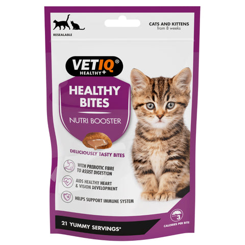 VETIQ Healthy Bites Nutribooster Kitten Treats 65g - Pets Villa