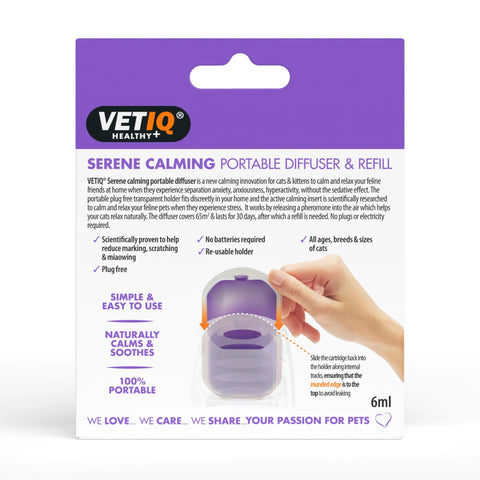 VETIQ Serene Calming Portable Diffuser and Refill Starter Kit - Pets Villa