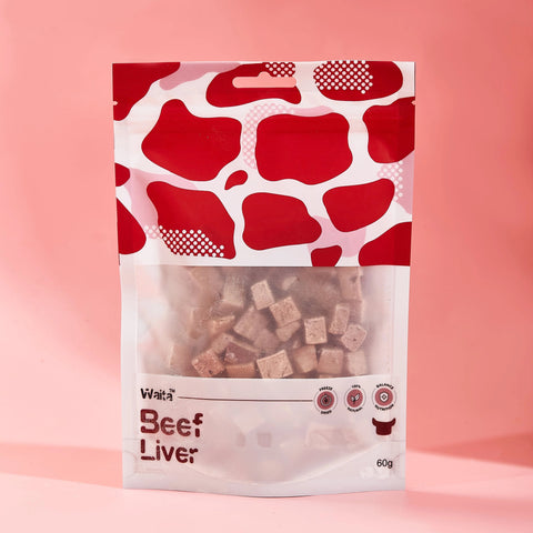 WAITA Freeze - Dried Beef Liver Cubes 60g - Pets Villa
