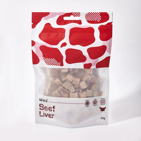 WAITA Freeze - Dried Beef Liver Cubes 60g - Pets Villa