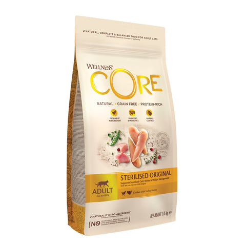 WELLNESS CORE Cat Sterilised Original Chicken with Turkey 1.75kg - Pets Villa