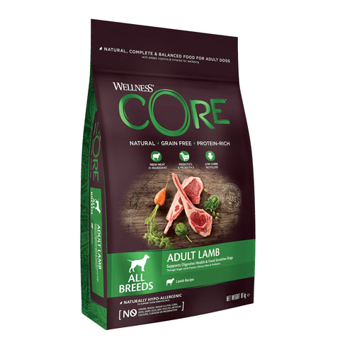 WELLNESS CORE Dog Adult Lamb 10kg - Pets Villa