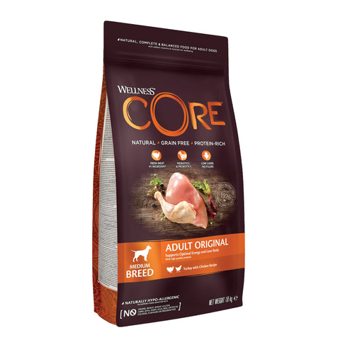 WELLNESS CORE Dog Adult Medium Breed Original Turkey with Chicken - Pets Villa