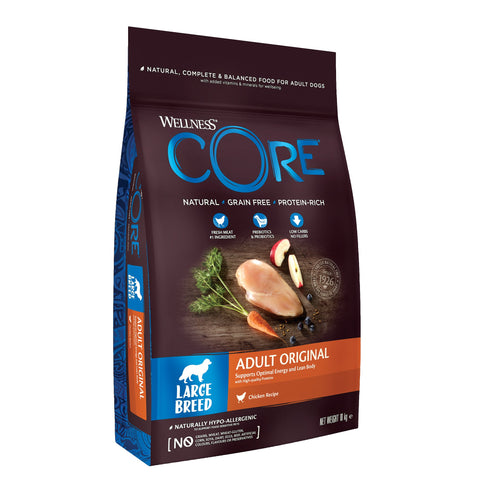 WELLNESS CORE Dog Large Breed Adult Original Chicken 10kg - Pets Villa