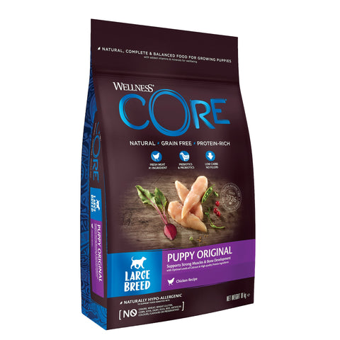 WELLNESS CORE Dog Large Breed Puppy Original Chicken 10kg - Pets Villa