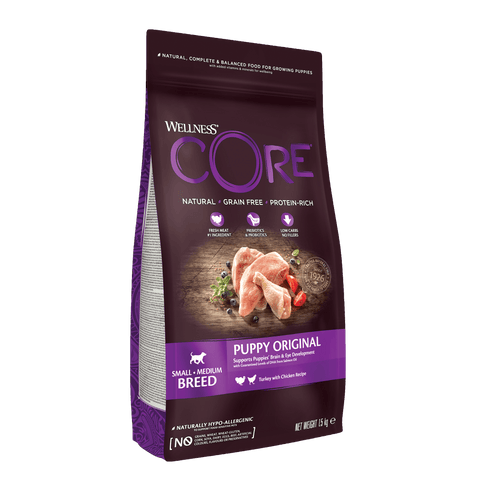 WELLNESS CORE Dog Puppy Small to Medium Breed Original Turkey with Chicken - Pets Villa