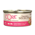 WELLNESS CORE Flaked Skipjack Tuna with Salmon Entree in Broth 79g - Pets Villa