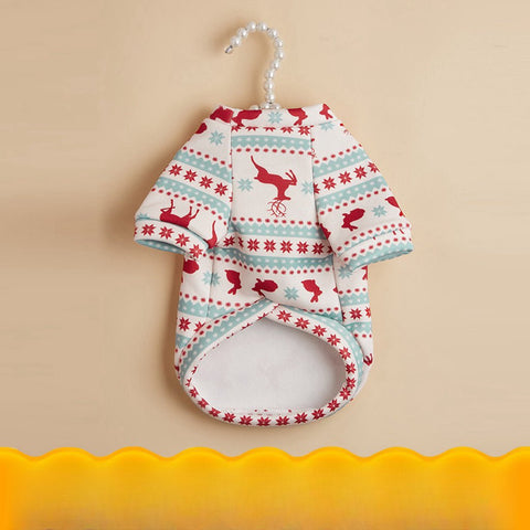 White Christmas Reindeer Pet Jumper - Pets Villa