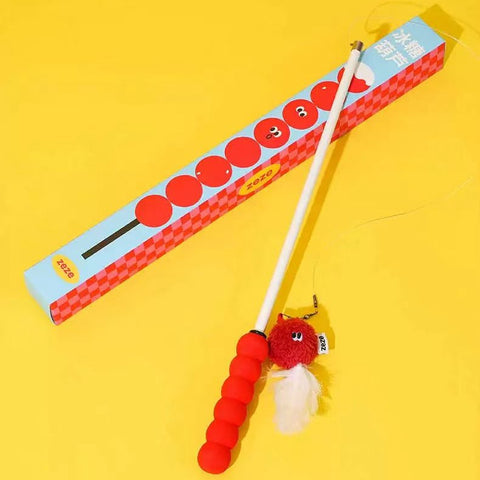 ZEZE 42 - 110cm Lucky Tanghulu Extendable Cat Teaser - Pets Villa