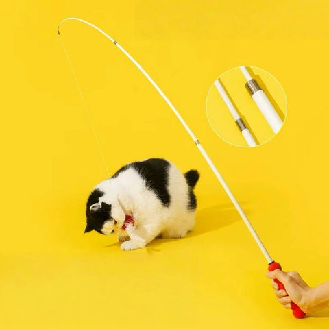 ZEZE 42 - 110cm Lucky Tanghulu Extendable Cat Teaser - Pets Villa