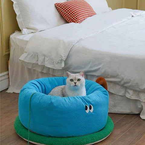 ZEZE Blue Tea Cup Pet Bed - Pets Villa