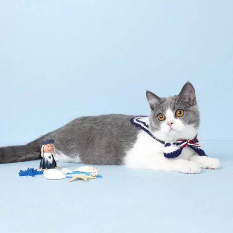 ZEZE Essential Navy Woven Pet Collar - Pets Villa
