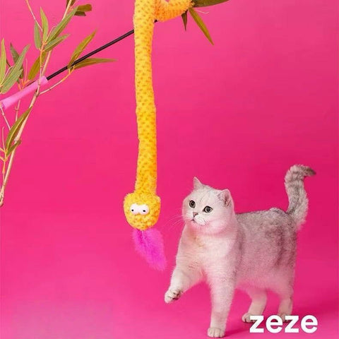 ZEZE Fortune Snake Cat Wand - Pets Villa