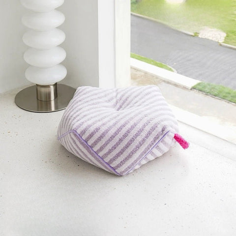 ZEZE Soft Striped Purple Pet Cushion - Pets Villa