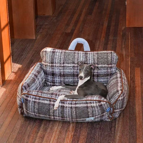 ZEZE Softer Plaid Sofa Pet Bed - Pets Villa