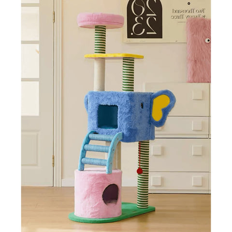 ZEZE Spring Elephant Cat Playground - Pets Villa