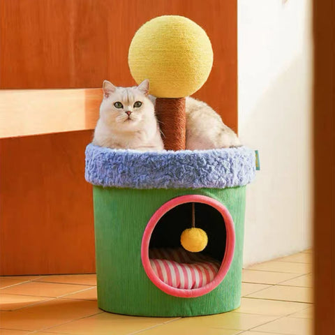 ZEZE Spring Lollipop Cat House - Pets Villa