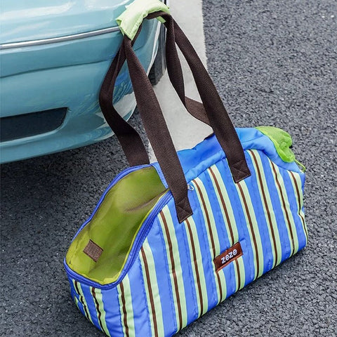 ZEZE Stripe Pet Travel Bag - Pets Villa