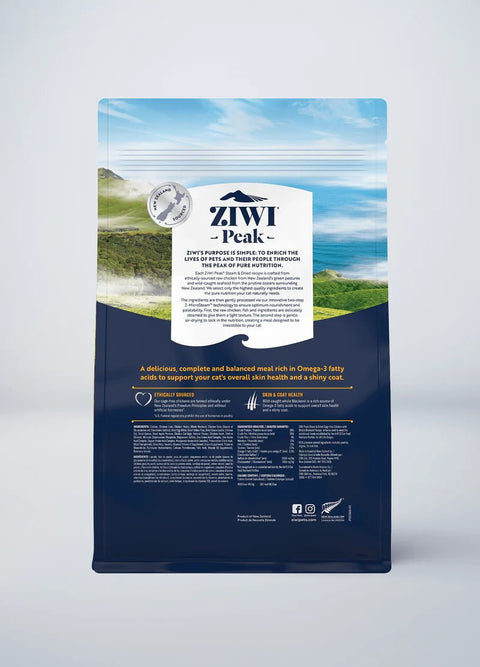 ZIWI PEAK Cat Steam Dried Chicken with Whole Mackerel - Pets Villa